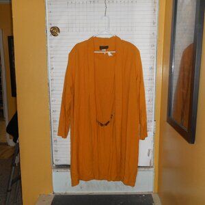 POSITIVE INFLUENCE:  2 PIECE DRESS AND JACKET SET, SZ 18,  GOLD IN COLOR